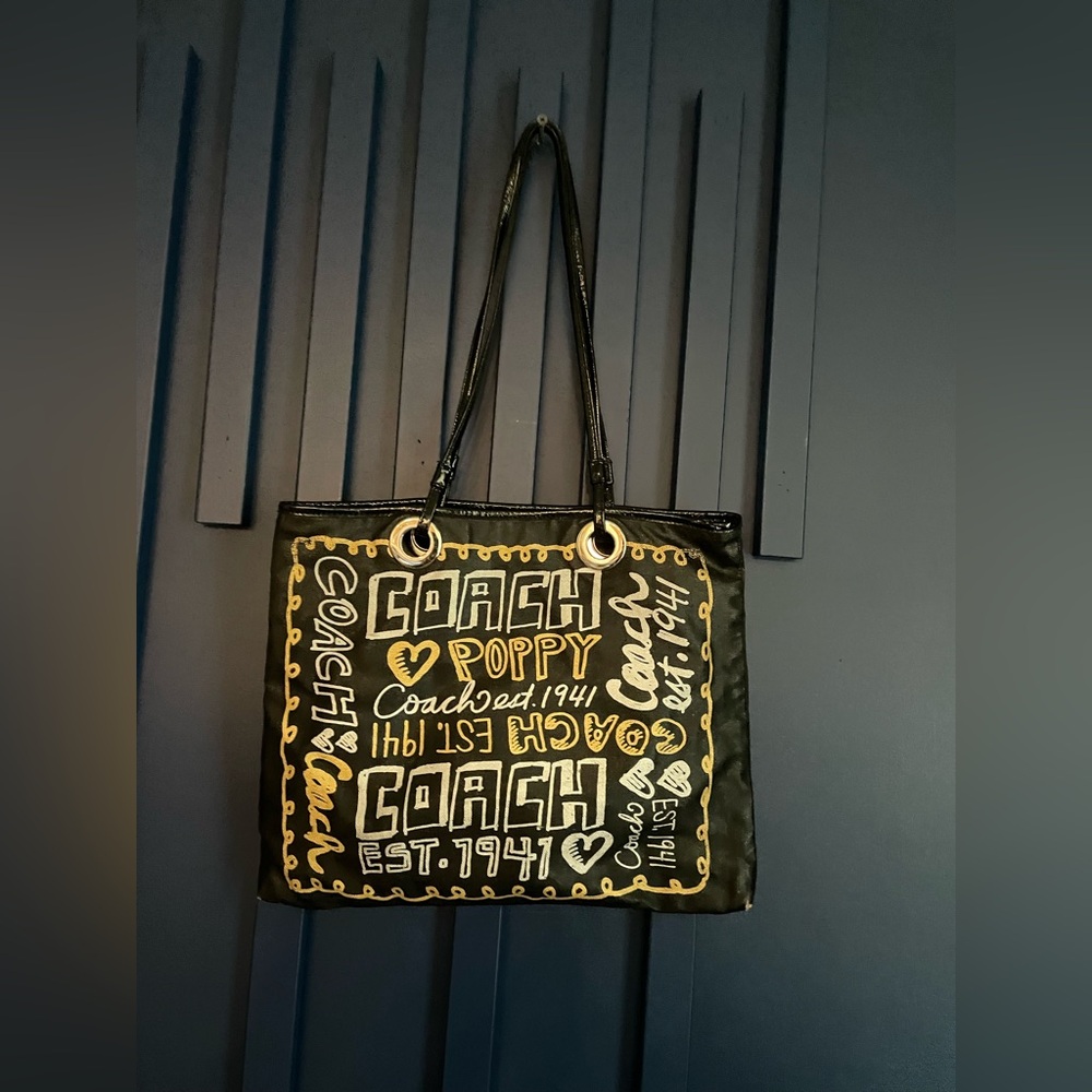 Coach Poppy Graffiti Evie Tote